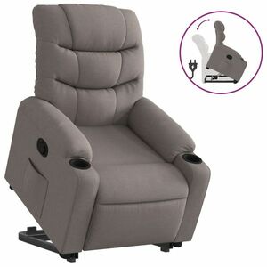 vidaXL tópszínű szövet felállást segítő dönthető fotel kép