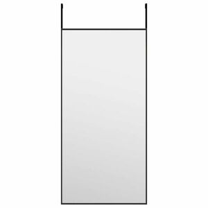 vidaXL fekete üveg és alumínium ajtótükör 30 x 60 cm kép