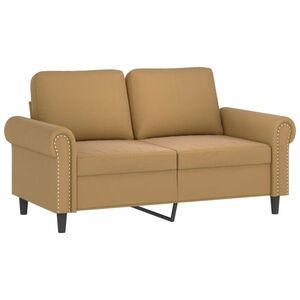 vidaXL kétszemélyes barna bársony kanapé 120 cm kép