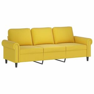 vidaXL 3 személyes sárga bársony kanapé 180 cm kép