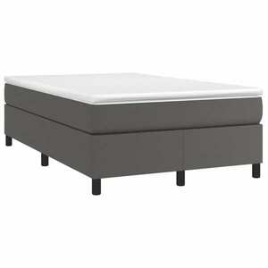 vidaXL szürke műbőr rugós ágy matraccal 120x190 cm kép