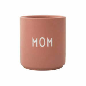 Rózsaszín-bézs porcelán bögre 300 ml Mom – Design Letters kép