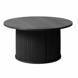 Fekete kerek dohányzóasztal ø 90 cm Nola – Unique Furniture kép