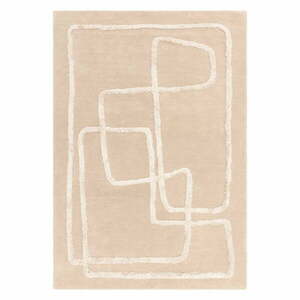 Bézs kézi szövésű gyapjú szőnyeg 160x230 cm Matrix – Asiatic Carpets kép