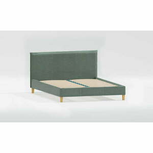 Zöld kárpitozott egyszemélyes ágy ágyráccsal 90x200 cm Tina – Ropez kép