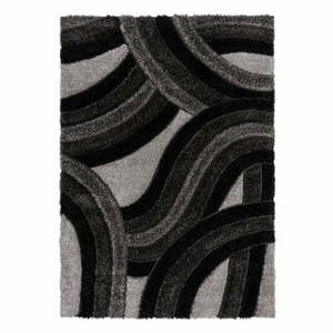 Fekete-szürke kézi szövésű szőnyeg újrahasznosított szálakból 160x230 cm Velvet – Flair Rugs kép