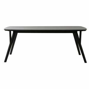 Fekete étkezőasztal akácfa asztallappal 100x220 cm Quenza – Light & Living kép