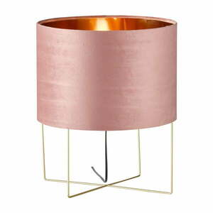 Rózsaszín asztali lámpa textil búrával (magasság 43 cm) Aura – Fischer & Honsel kép