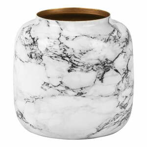 Marble fehér-fekete vas váza, magasság 19, 5 cm - PT LIVING kép