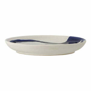 Fehér-kék agyagkerámia tányér ø 27 cm Okayama – Bloomingville kép