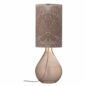 Barna asztali lámpa textil búrával (magasság 65 cm) Leni – Bloomingville kép