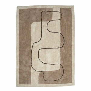 Barna-bézs pamut szőnyeg 150x215 cm Bet – Bloomingville kép
