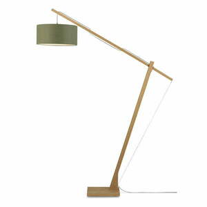 Montblanc állólámpa sötétzöld lámpaernyővel és bambusz szerkezettel - Good&Mojo kép