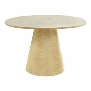 Kerek étkezőasztal kőrisfa dekoros asztallappal ø 120 cm Bolton – House Nordic kép