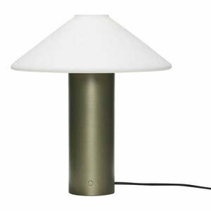 Sötétzöld asztali lámpa üveg búrával (magasság 40 cm) Orbit – Hübsch kép