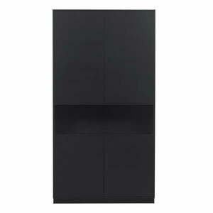 Fekete borovi fenyő moduláris szekrény 110x210 cm Finca – WOOOD kép