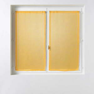 Sárga átlátszó függöny szett 2 db-os 60x90 cm Sandra – douceur d'intérieur kép