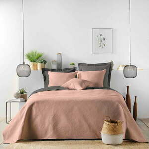 Rózsaszín mikroszálas ágytakaró 220x240 cm Romane – douceur d'intérieur kép