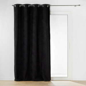 Fekete buklé függöny 140x240 cm Wooly – douceur d'intérieur kép