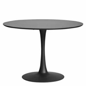 Oda fekete kerek étkezőasztal, ⌀ 110 cm - Marckeric kép