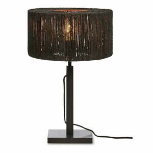 Fekete asztali lámpa juta búrával (magasság 37 cm) Iguazu – Good&Mojo kép