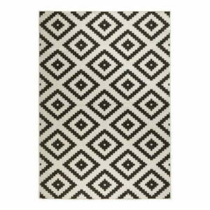 Malta fekete-krémszínű kültéri szőnyeg, 80 x 150 cm - NORTHRUGS kép