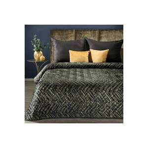 Agata1 bársony ágytakaró Fekete/arany 170x210 cm kép