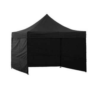 Kerti sátor/pavilon 3x3m - fekete színben kép