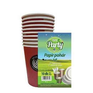 Papír pohár, 3 dl, 10 db, TUTI "Party" - 10 db/csom kép