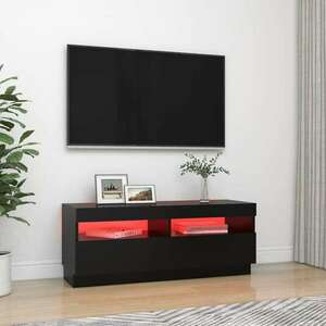 Fekete tv-szekrény led-világítással 100 x 35 x 40 cm kép