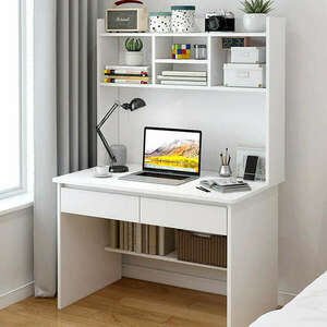 Polcos íróasztal fehér OT-610, 143x80x40cm kép