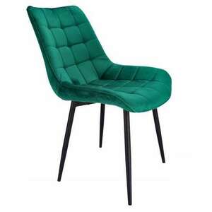 Jumi Skandináv stílusú szék, metál, velúr, zöld, 53x63x83 cm, Misty kép