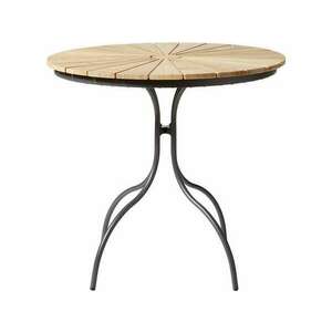 Valencia 80 cm-es kör alakú asztal teakfa asztallappal kép