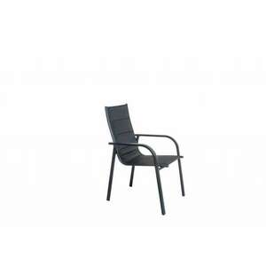 Milano rakásolható alumínium szék - fekete - 60x68x94 cm kép