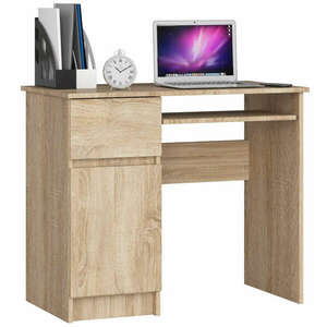 Íróasztal - Akord Furniture - 90 cm - sonoma tölgy (bal) kép