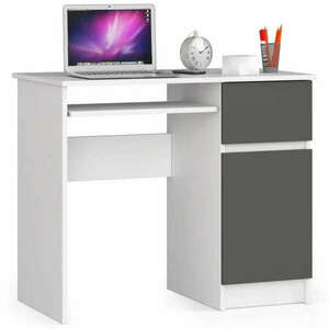 Íróasztal - Akord Furniture - 90 cm - fehér / szürke kép