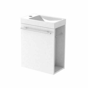 Fürdőszoba bútor készlet 40 fehér szekrény+mosdókagyló kép