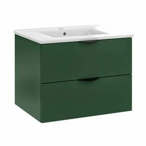 Mirano Vera II fürdőszobabútor + mosdókagyló + szifon - 60 cm (zöld) kép