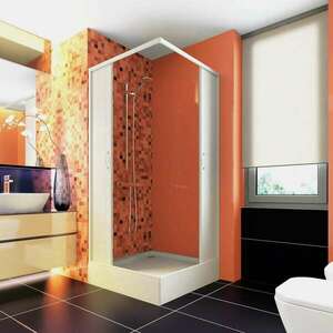 Italbox Luna Lux szögletes zuhanykabin, harmonikus ajtók, PVC, zu... kép