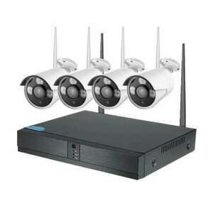 P2P Wifis FULL HD Biztonsági megfigyelő kamera rendszer, 4 kamrás, ... kép