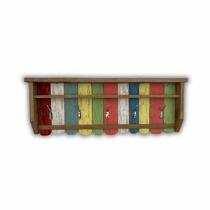 Fali fogas - Vintage - rusztikus tömörfa bútor ( színes ) kép