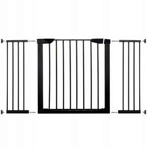 Biztonsági kapu lépcsőhöz, állítható 131-138 cm, acél, fekete kép