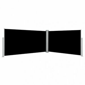 Fekete behúzható oldalsó napellenző 160 x 600 cm kép