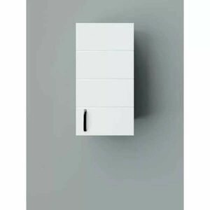 MART 30 cm széles polcos fürdőszobai fali szekrény, fényes fehér, ... kép