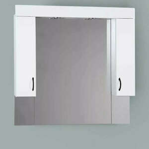 STANDARD 100 cm széles fürdőszobai tükrös szekrény, fényes fehér, ... kép