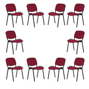 Irodai szék, bordó, ISO NEW kép