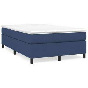 vidaXL kék szövet rugós ágy matraccal 120 x 190 cm kép