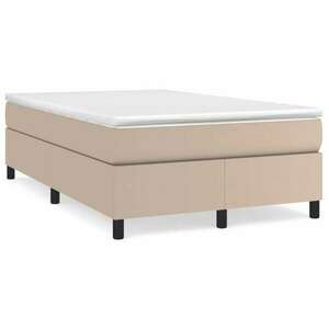 vidaXL cappuccino színű műbőr rugós ágy matraccal 120 x 190 cm kép