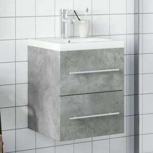 vidaXL betonszürke fürdőszobai mosdószekrény beépített mosdókagylóval kép