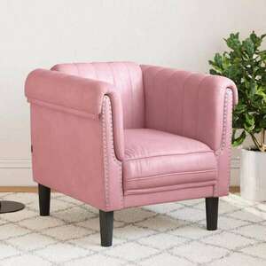 vidaXL rózsaszín bársony kanapéfotel kép